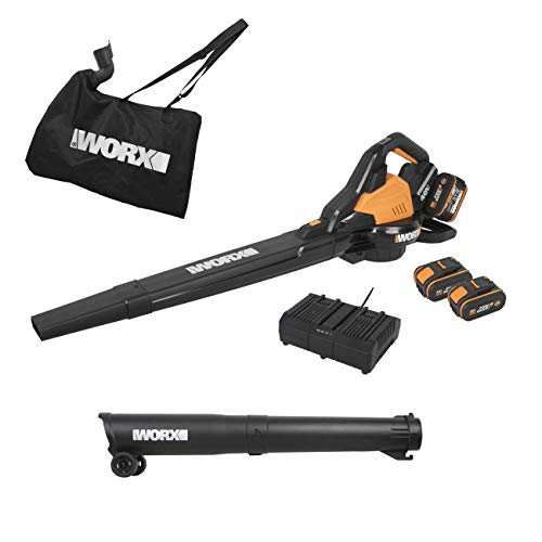 WORX WG583E 36V (40V MAX) Dual Battery Brushless Leaf Blower/Vacuum...