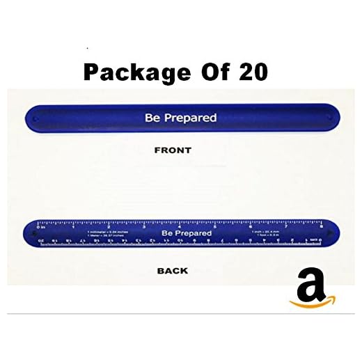 Boy Scout Be Prepared Slap Bracelet Ruler: Pack of 20 Blue Slap Bands - Great Item for Cub Scout Dens - Favors, Gift, Prize, Fun Items, Accessories