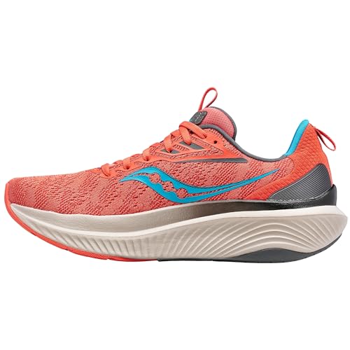 Saucony Echelon 9, Running Shoe Womens, Coral/Ocean, 5.5
