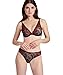 Produktbild Aubade Damen A Fleur de TOI Schulter-Dekolleté Plunge-BH, Schwarz (Rouge Prodigieux), 65D