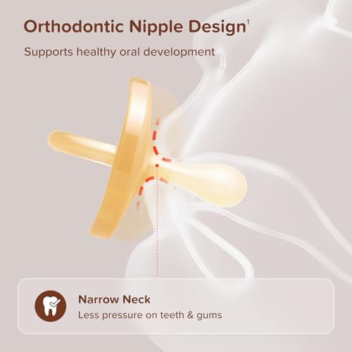 Image of Thyseed Classic Newborn Pacifiers 100% Silicone Pacifers for Babies 0-6 Months, One-Piece Desigan, Orthodontic Pacifier, BPA-Free, 2 Pack
