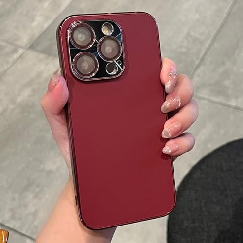 Étui iPhone 13 Pro rouge en cuir de placage pour affirmer votre style