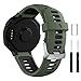 Songsier Cinturino Forerunner 735XT, Cinturini di Ricambio per polso Silicone con Sgancio Rapido per Forerunner 735XT 235 235Lite 230 220 620 630 (Verde militare-nero)