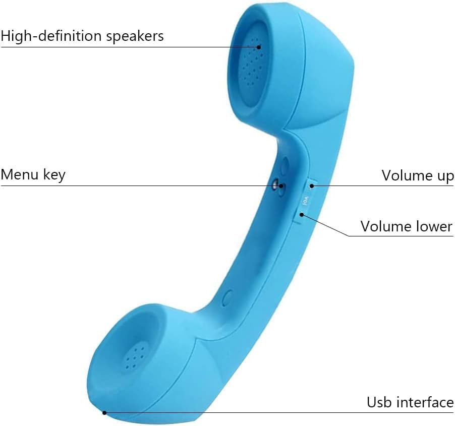Miniatura 3 de Teléfono retro con Bluetooth inalámbrico y auriculares USB para teléfonos celulares a prueba de radiación llamada cómoda
