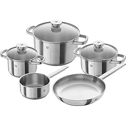 Jogo de Panelas Inox ZWILLING Joy 5 Peças com Frigideira