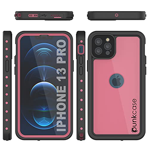 Punkcase For Iphone 13 Pro Waterproof Case [Studstar Series] [Slim Fit] [Ip68 Certified] [Shockproof] [Dirtproof] [Snowproof] 360 Full Body Armor Cover For Iphone 13 Pro (6.1") (2021) [Pink] #TOP7