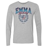 500 LEVEL Emma Navarro Tennis Country Flag Long Sleeve Shirt (Heather Gray, Small)