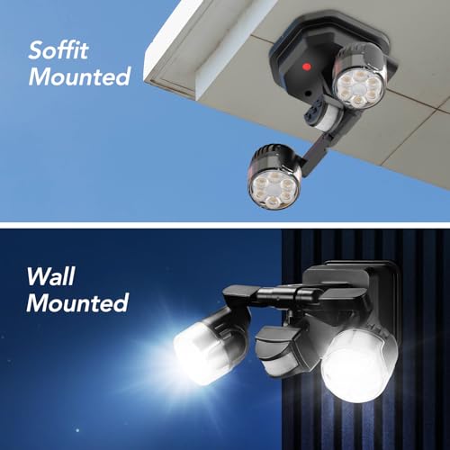 OREiN Motion Sensor Outdoor Security Light, Adjustable Dual-Head LED Flood Light, 3 Modes(Motion/Manual/Dusk to Dawn), 150W Equivalent 5000K, IP65 Waterproof Exterior Lighting, Hardwired by OREiN - Image 9