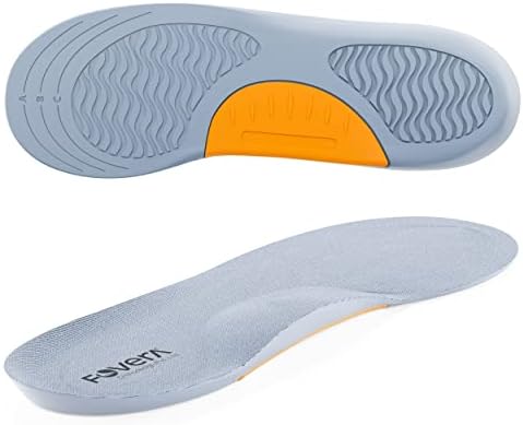 FOVERA Arch Support Gel Insole Pair - Shoe Inserts for Flat Feet, Plantar Fasciitis, High Arch, Foot Pain - Full Length Orthotics for All-Day Comfort - Made In India - Ideal Arch Sole for Every Shoe (Male (Large), 1 Pair)