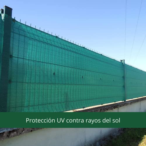 Rollo de malla de ocultación de 2x25m para obras de construcción. Grado de ocultación 70%. Protección UV, resistente y duradera. Fácil de instalar. Malla de ocultación para uso doméstico y profesional
