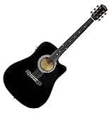 dreadnought gitarre unterschied 1 Stück Fender 0930307006 SA-105CE Dreadnought-Cutaway E-Gitarre – Schwarz Full 4/4 Schwarz