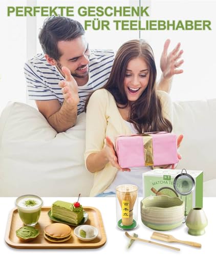 JBER Matcha Set, Bambus Matcha Besen Set 7 Pcs, Matcha Tea Set für Anfänger – Ansicht 7