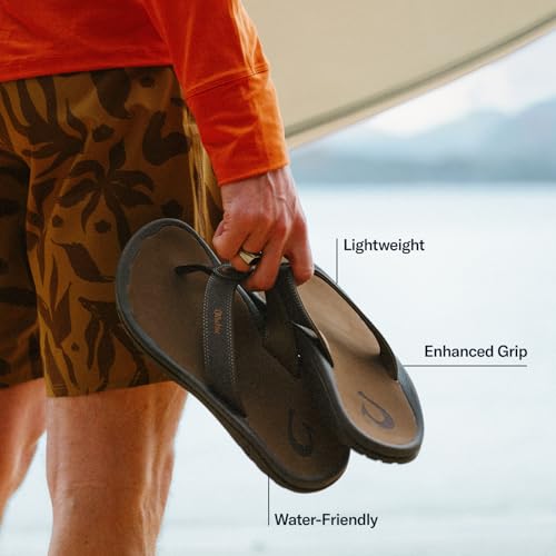 Image of OluKai Ohana Men's Sandals, Water Resistant Flip Flops with Arch Support
