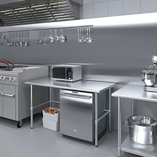 Amgood Stainless Steel Work Table Open Base | Nsf | Laundry Garage Utility Bench (60" Long X 30" Deep) #TOP4