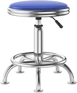 Practical Height-Adjustable & Rotatable Round Stool: Multi-Configuration & Color, Flexible Living Room Seat(Black Double Circle Pulley)