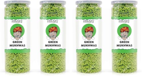 Image of HARIBAS Green Mukhwas|Peppermint Coated Saunf Mouth Freshner (Fennel Mouth Freshener Helps In Digestion, After Meal & Drink Mouth Freshener - Easy To Store Green 200Gm X 2 (Pack of 2)