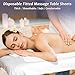 Tvvcalk 50PCS Disposable Fitted Massage Table Sheets, Heavy Duty Elastic Disposable Bed Cover, Breathable Disposable Fitted Sheets for Spa White Non Woven Fabric 36 x 85 Inch