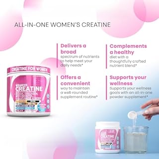 Creatina per donne - Massa muscolare e sistema immunitario sano, monoidrato, ingredienti naturali, supporto energetico, vegana, non OGM