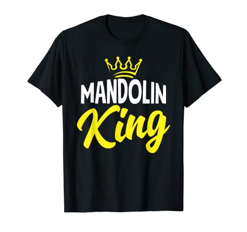 Mens Mandolin King Mandolinist Bluegrass Music Instrument T-Shirt