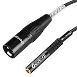 Devinal Balanced XLR to 1/8 inch Female Adapter, 3.5mm Female TRS to XLR Male Transforming Cord Converter 1 Feet