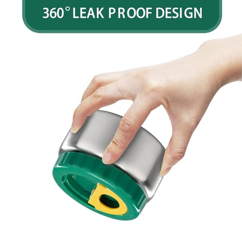 Image of MAISON HUIS 8oz Soup Thermo Wide Mouth Vacuum Insulated Thermo Jar, Leak Proof Stainless Steel Food Container for Hot&Cold Food Kids Lunch Soup for School Travel (Green)