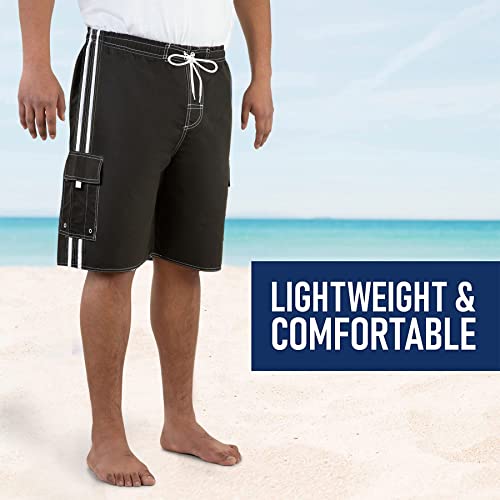 North 15 Men's Microfiber Beach Swim Trunks with Cargo Pockets (M - 5XL)3