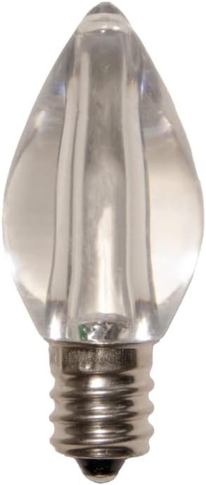 C7 Warm White Transparent SMD LED Bulbs - Box of 25 Smooth Warm White C7 Replacement Bulbs
