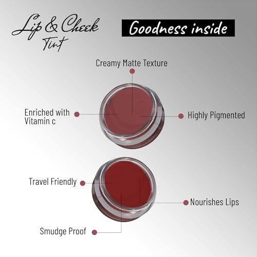 Image of Seven Seas Lips & Cheek Tint Combo Pack of 2 | Matte Natural Blush for Women | Lip Tint with Vitamin E | Nourishing Cheek Tint (Copper Rust, Fire Brick)