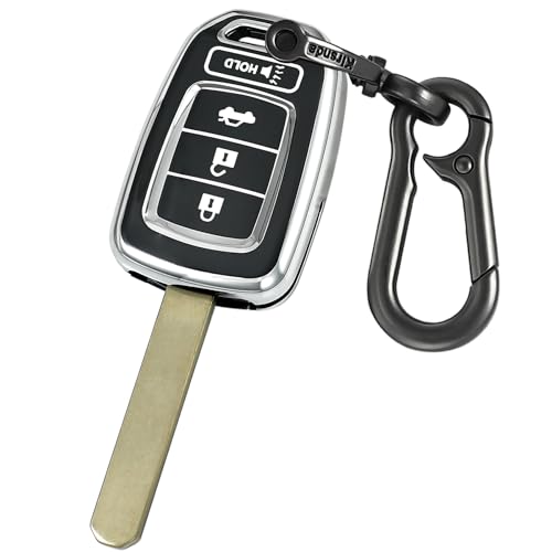Coque pour clé Honda anti-rayures en TPU argent pour résoudre l'usure des boutons