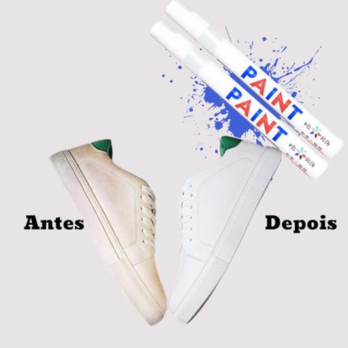 Kit 2 Canetas Reparadora Tira Risco Automóveis Carro Moto Caminhões Pintar e Retocar Pneu Azulejo e