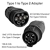 Ronlok EVSE J1772 Adaptor Type 1 to Type 2 Socket Electric Vehicle Car Charger Connector IEC 62196 Adapter for Vehicle #2