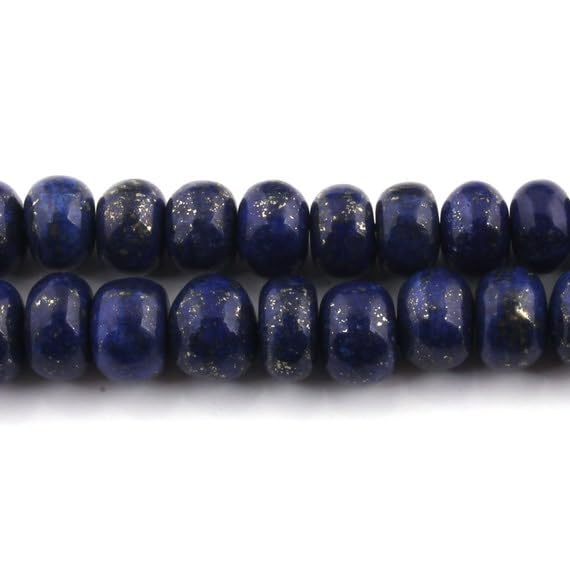 Perles lapis lazuli naturelles en rondelles pour fabriquer des bijoux personnalisés