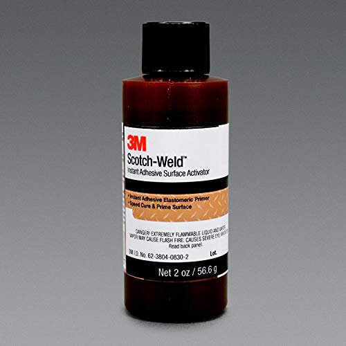 3M Scotch - 62380408302 -Weld Instant Adhesive Surface Activator, Light Amber, 2 fl oz Bottle