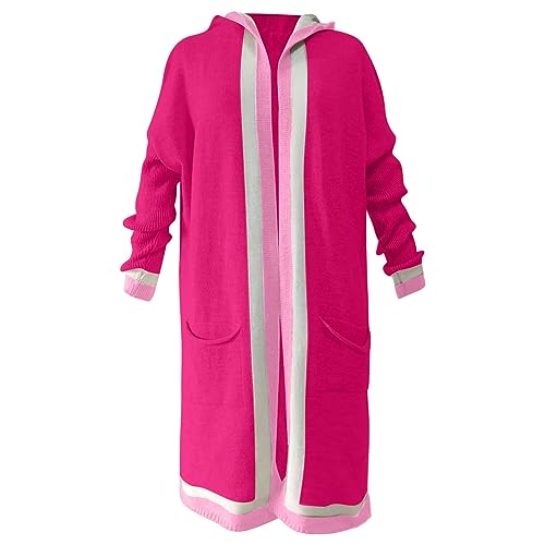 Cardigan long à capuche pour femmes AMDOLE pull manteau hiver