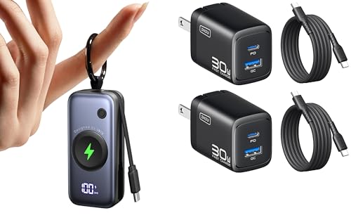 INIU Power Bank 5000mAh 20W PD y Cargador 30W Combo