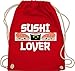 Shirtracer Anime Merch Manga Deko - Sushi Lover - Unisize - Rot - WM110 - WM110 - Turnbeutel und Stoffbeutel aus Baumwolle