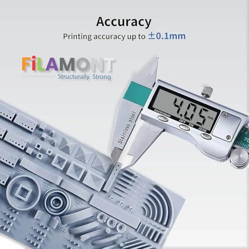 Image of Filamont 14K Pro UV Resin for 3D Printing High Precision Low Shrinkage Fast Curing LCD DLP SLA Compatible Tough Durable Photopolymer 1KG (14K Black)