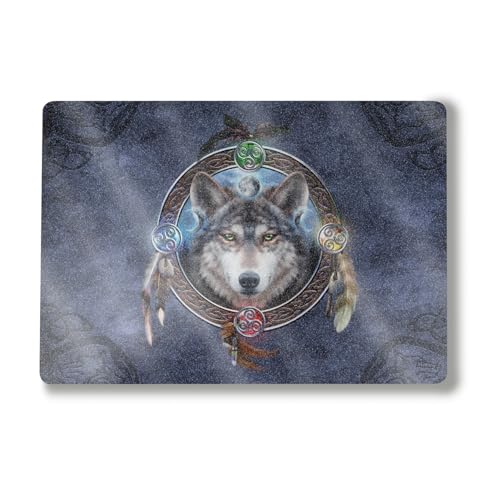 Glossy Glitter Laptop Skin Compatible with Surface Laptop 7 15" (2024) - Wolf Dreamcatcher - Premium 3M Vinyl Protective Wrap Decal Cover - Easy to Apply | Crafted in The USA by MightySkins