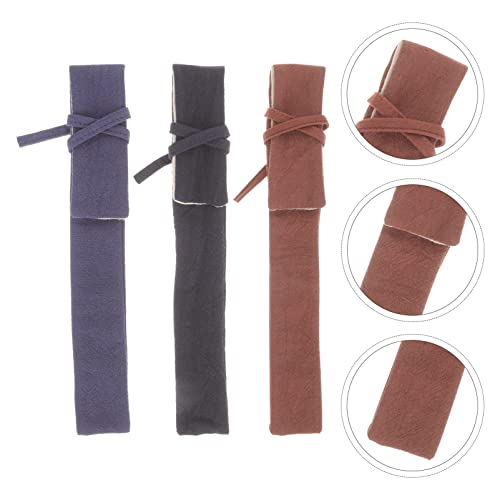 Ounona 3Pcs Home Incense Tubes Bags Linen Cotton Incense Tubes Carrying Pouches #TOP4