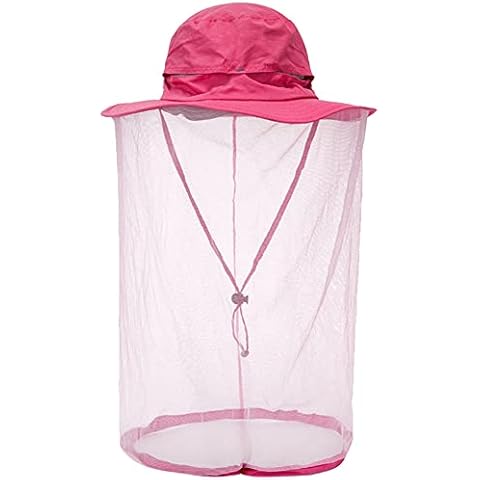 Beekeeping Hat with Veil,Beekeeper Veil hat Mosquito Bug Fly Head net hat mesh Fishing Cap,Rose Cover