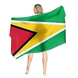 Tienchin Guyana Flag Bathing Suit Cover Up for Women, Beach Sarong Wraps for Women