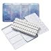 MEEDEN Empty Watercolor Tins Box Palette Paint Case, Large Blue Tin with 48 Pcs Half Pans