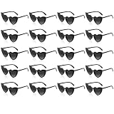 LEKOU 20PCS Gafas De Sol Con Forma De Corazón Para Mujer, Gafas De Sol Modernas Adecuadas Para Fiestas y Fiesta De Solteros, Gafas De Playa...