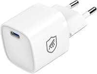 Gshield Carregador de Parede Universal Ultra Rápido USB-C 20W Power Delivery com chip GaN, Compatível com iPhone e Certificado Anatel, Ultra Slim Branco