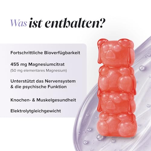Magnesium Kinder | 30 Gummibärchen | 546 mg Magnesium Citrate | Novomins – Ansicht 3