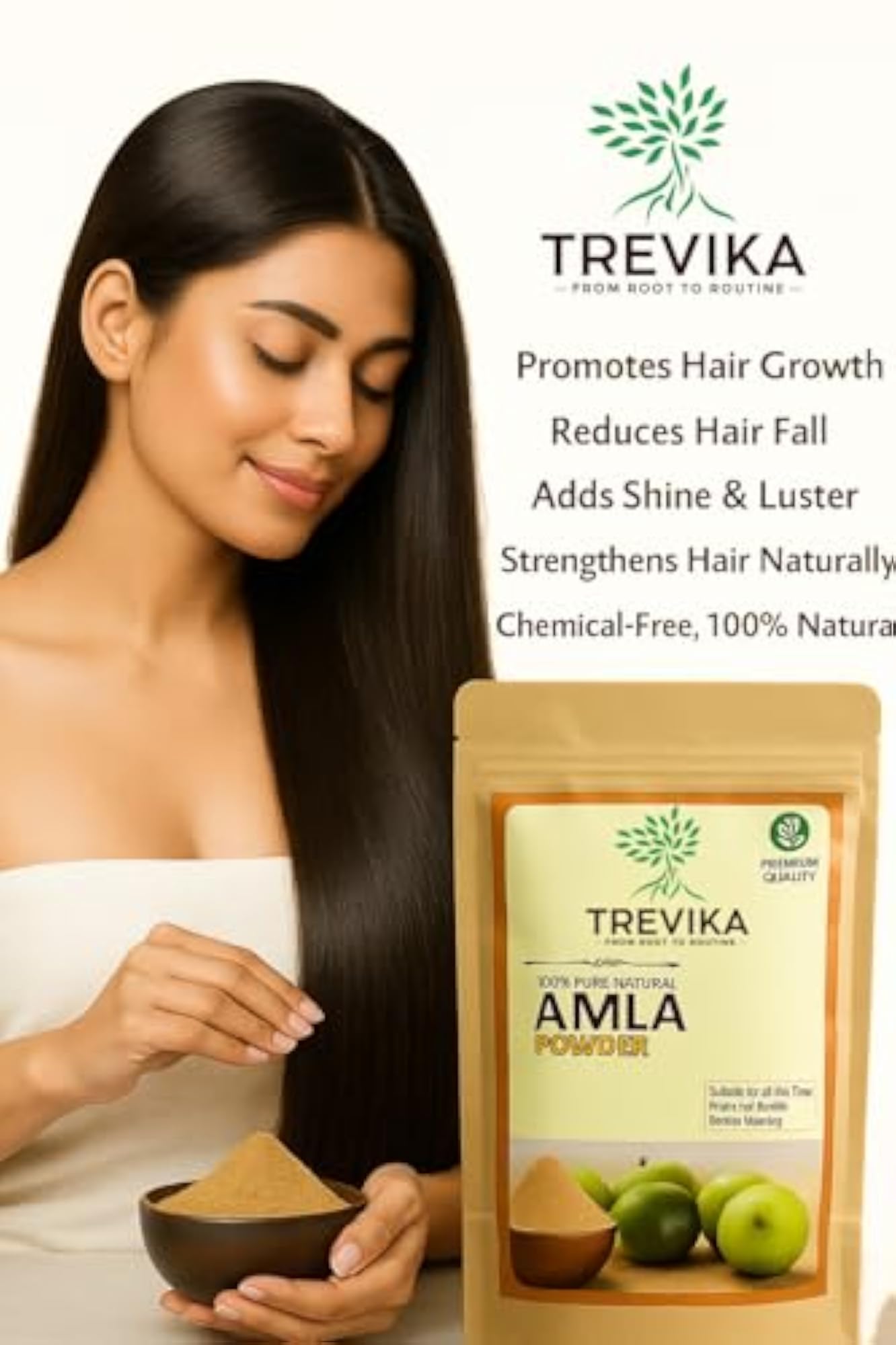 Amla Reetha Shikakai Powder for Herbal Hair Care