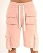 SCREENSHOT-SP31300 Mens Urban Hip Hop Premium Streetwear Fleece Shorts - Street Tactical Functional Multi Cargo Pockets Utility Varsity Fashion SweatShorts-Dustypink-Large