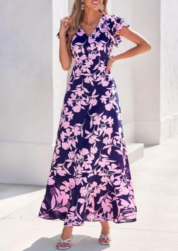 Image of PRETTYGARDEN Womens Summer Boho Floral Maxi Dress