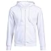 KYEYGWO Felpa in pile con cappuccio, da uomo e da donna, con zip, a tinta unita, a maniche lunghe, per autunno e inverno bianco S