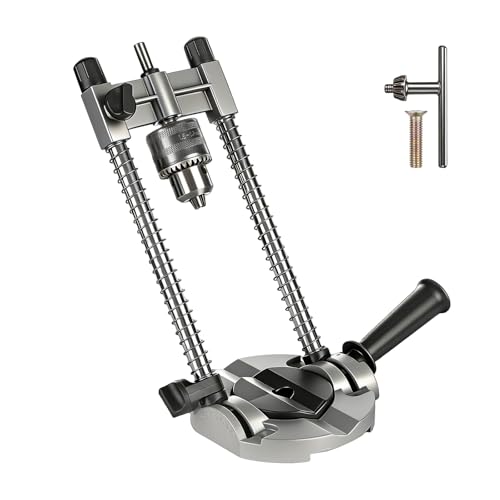 Image of Abliseoum DrillMate Drillling Guide Stand Portable Drill Press Attachment, Adjustable Angle 45°–90° Drill Jig for Straight & Angled Drilling, with 1/2" (13mm) Chuck, for Cordless Drill and Screwdriver